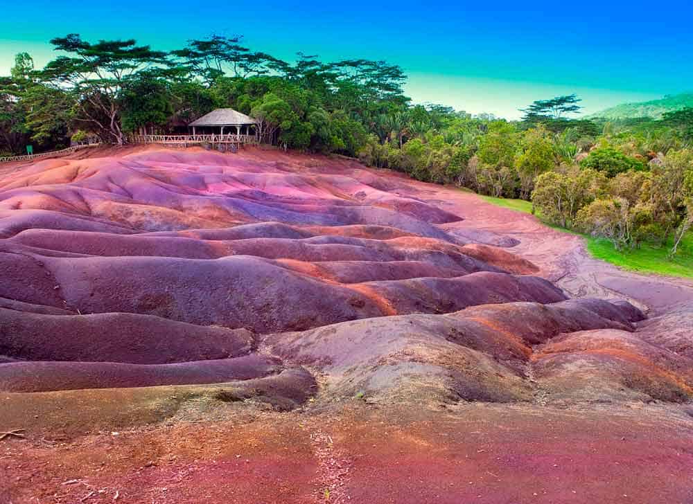 Tierra de los Siete Colores en Chamarel, Mauricio