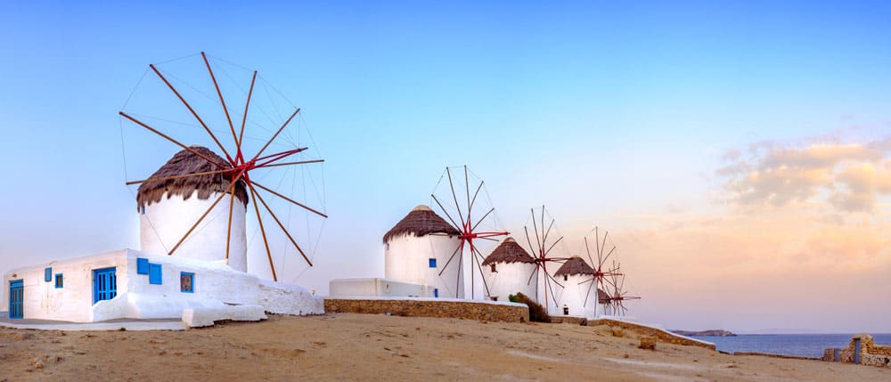 molinos de viento de Kato Mili, en Mykonos